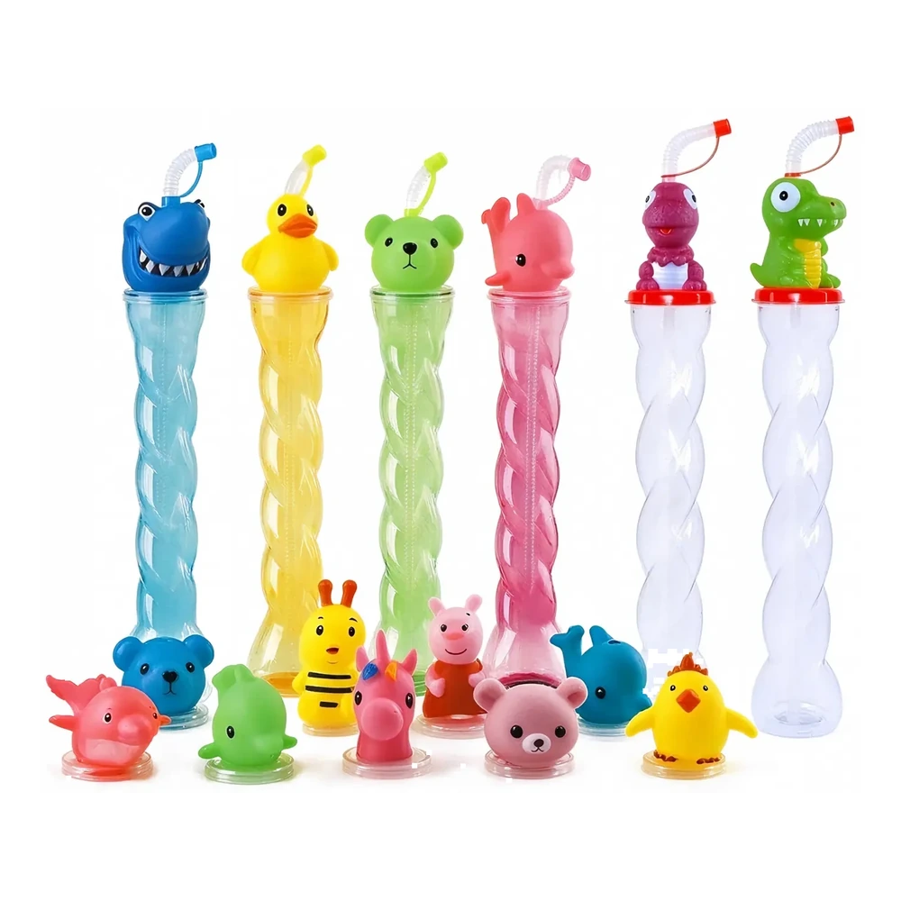 Twist Cartoon Cup Zoo Animal Series — 450 ml PET straw cup