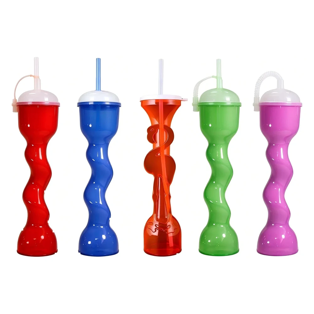 Yourself Cup Colorful 600 ml — 600 ml PET straw cup