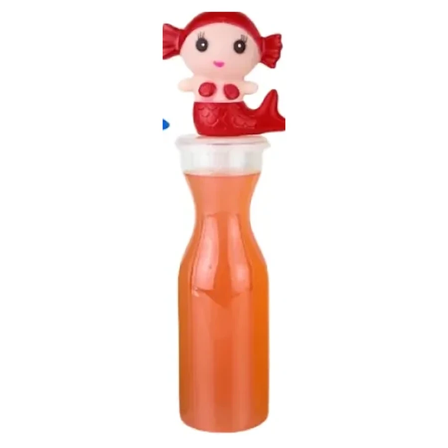 Red-Haired Mermaid Topper 450 ml Bottle — 450 ml PET straw cup