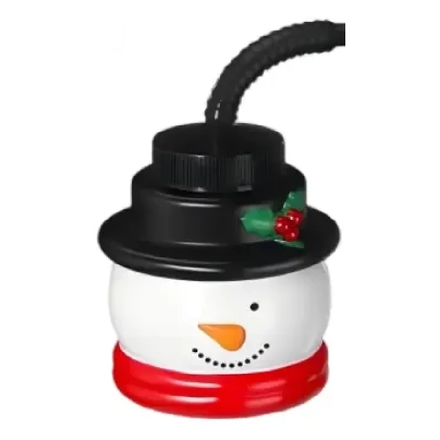 Snowman with Black Top Hat Ball Cup — 550 ml PET straw cup