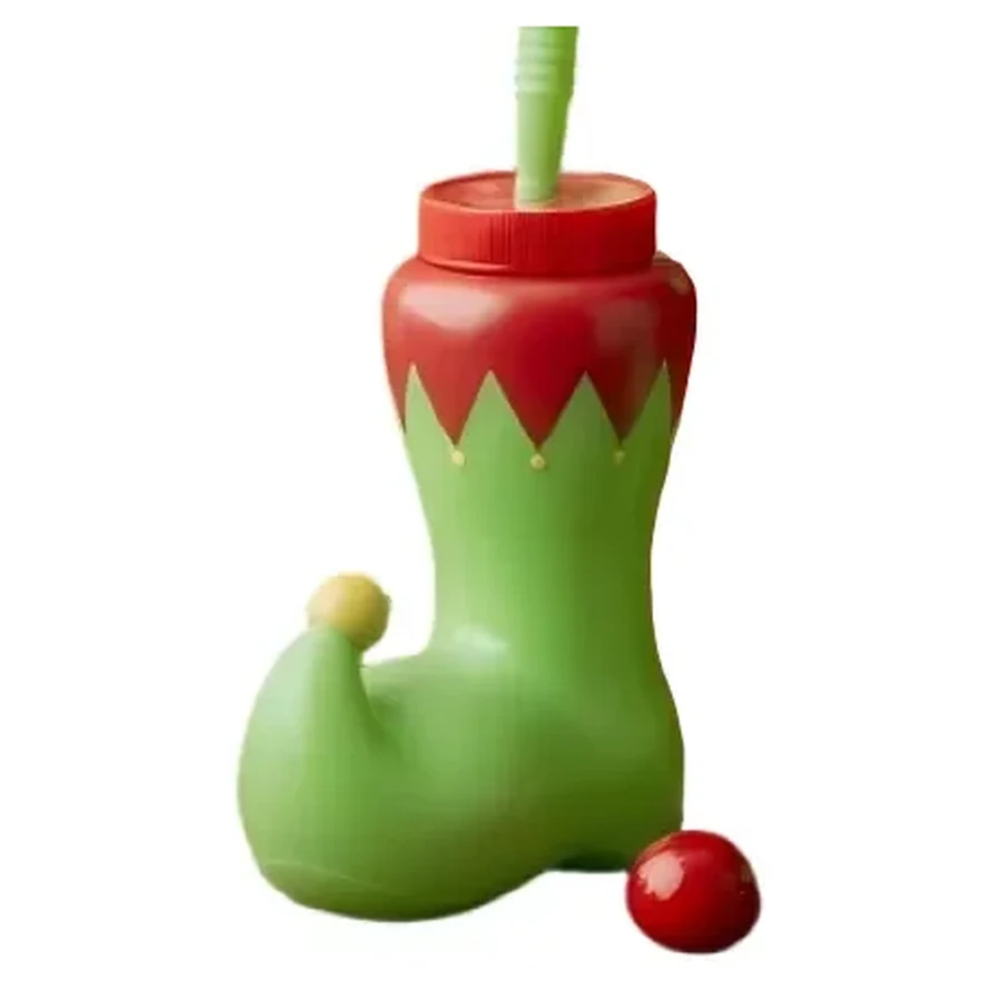 Christmas Stocking Cup — 500 ml PET straw cup