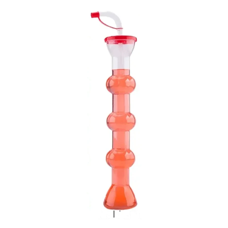 Red and Lime Bottle and Long Twist Cup — 350–600 ml PET straw cup