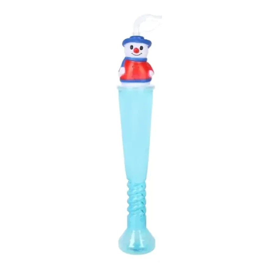 Blue and Red Cartoon Topper Long-Stem Cup — 350–450 ml PET straw cup