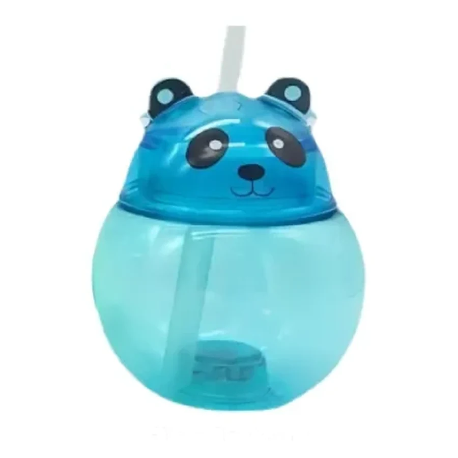 Teal and Red Shaped Fruit Character Cup — 500–600 ml PET straw cup