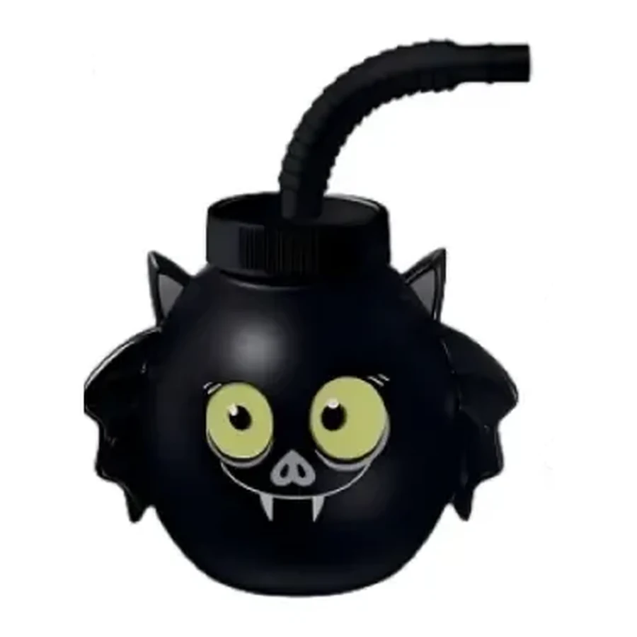 Red and Indigo Halloween Monster Head Cup — 500–700 ml PP straw cup