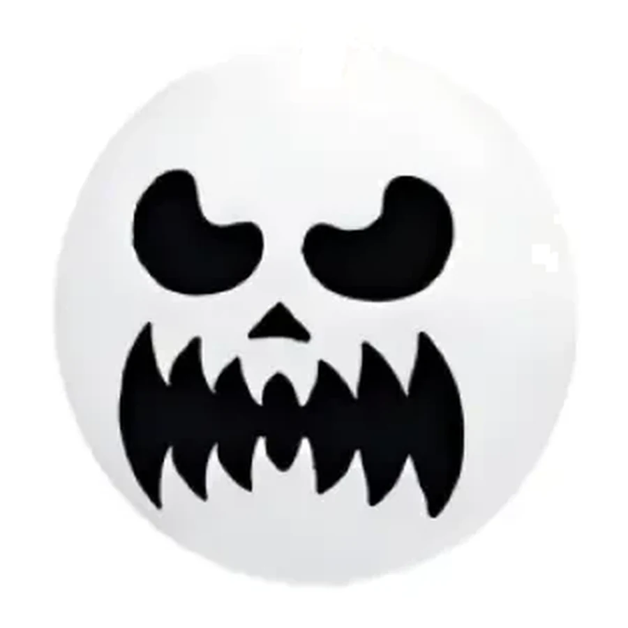 Pearl White Halloween Pumpkin and Ghost Cup — 500–700 ml PP straw cup