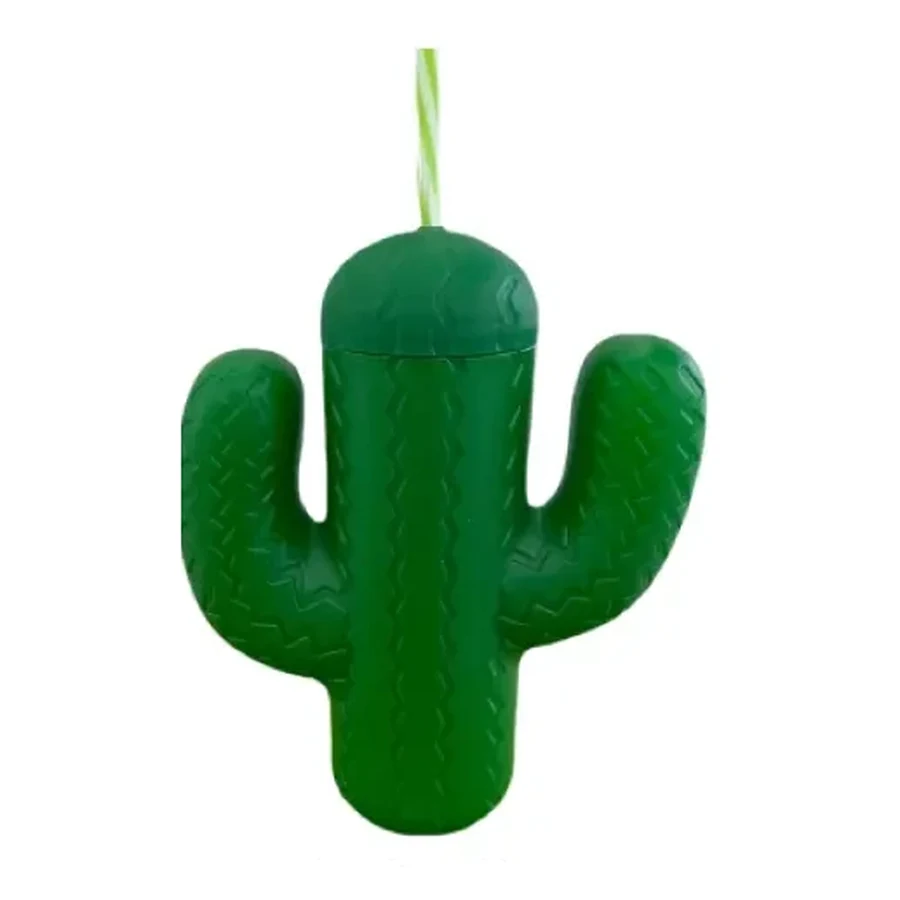 Green and Lime Object-Shaped Novelty Cup — 500 ml PP straw cup