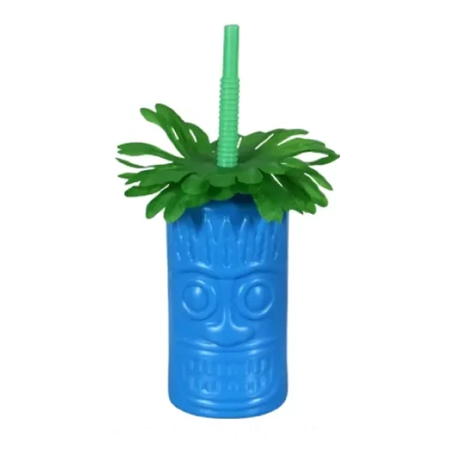 Blue and Green Pineapple Tropical Cup — 500–1,000 ml PP straw cup